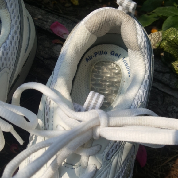 DR. SCHOLL'S ♡ White Leather|Mesh Air-Pillo Personal Trainers Rocker Sneakers 6 - Picture 9 of 13